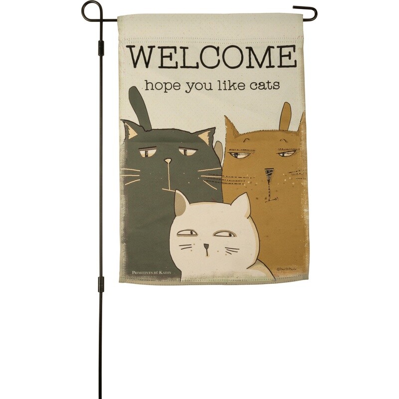 GARDEN FLAG LIKE CATS