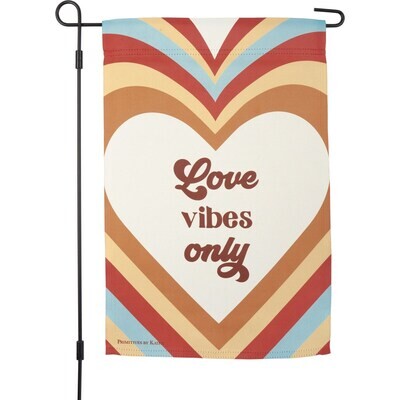GARDEN FLAG LOVE VIBES ONLY GARDEN FLAG LOVE VIBES ONLY