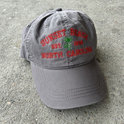 CAP SUNSET PALMS SILK LT GRAY