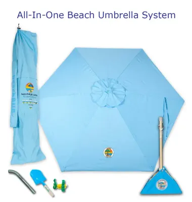 BEACH BUB ALL-IN-ONE UMBRELLA SYSTEM (CARIBBEAN BLUE) BEACH BUB ALL-IN-ONE UMBRELLA SYSTEM (CARIBBEAN BLUE)