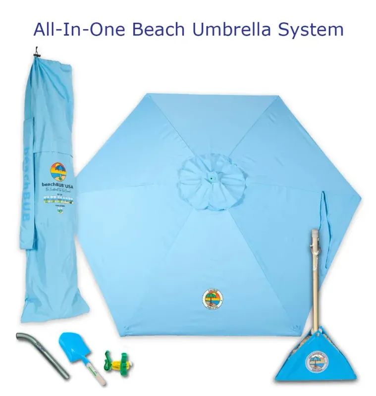 BEACH BUB ALL-IN-ONE UMBRELLA SYSTEM (CARIBBEAN BLUE) BEACH BUB ALL-IN-ONE UMBRELLA SYSTEM (CARIBBEAN BLUE)