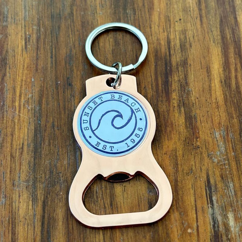 KEYRING CIRCLE WAVE BOTTLE OPENER