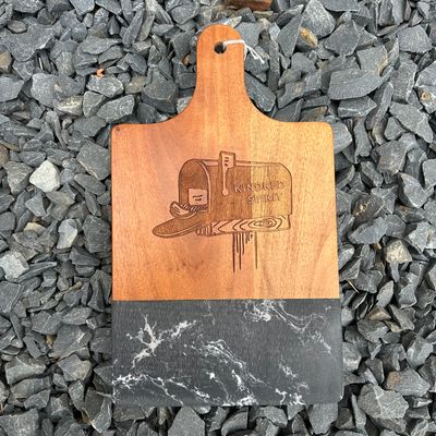 CUTTING BOARD KINDRED SPIRIT MARBLE/WOOD