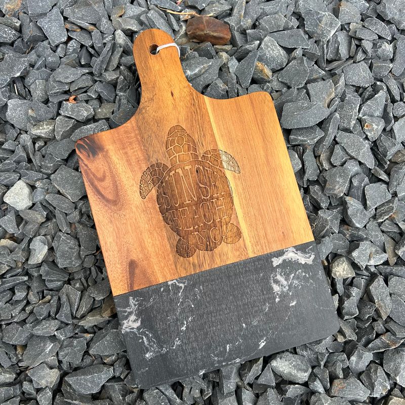 CUTTING BOARD SBNC TURTLE SHELL MARBLE/WOOD