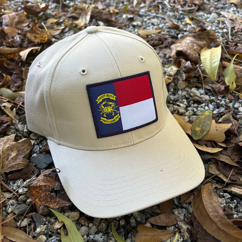 CAP SBNC CRAB NC FLAG PATCH CASUAL TWILL STONE R75 CAP SBNC CRAB NC FLAG PATCH CASUAL TWILL STONE R75