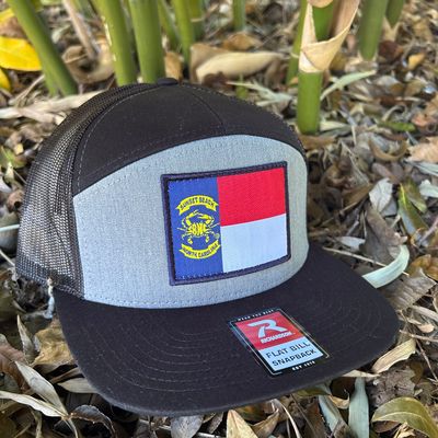CAP SBNC CRAB NC FLAG PATCH 7-PANEL HTHGRY/BLK 168
