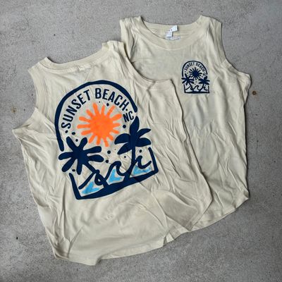 PALMS SUNBURST LADIES RELAXED TANK