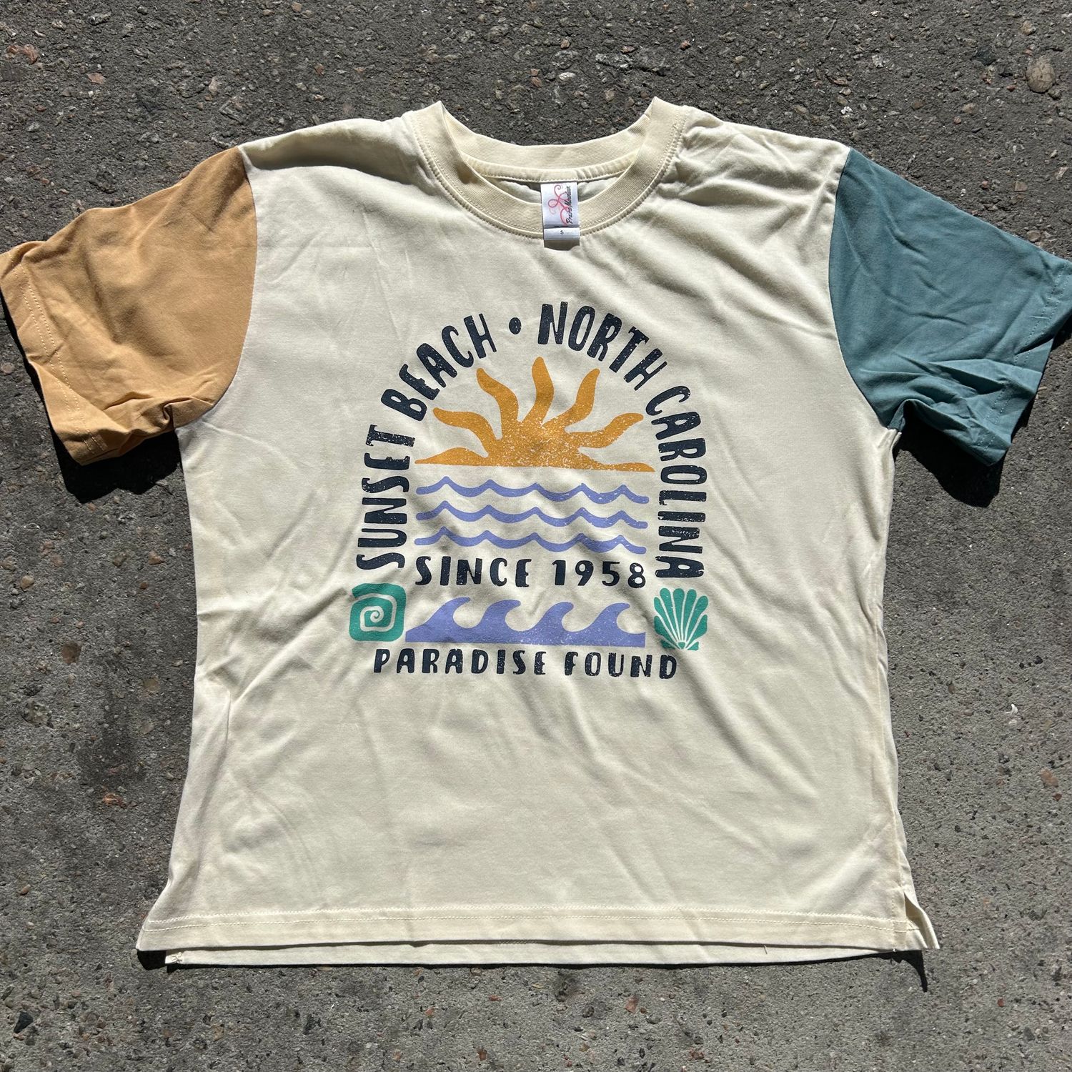 OHANA SUN WAVE COLOR BLOCK TEE