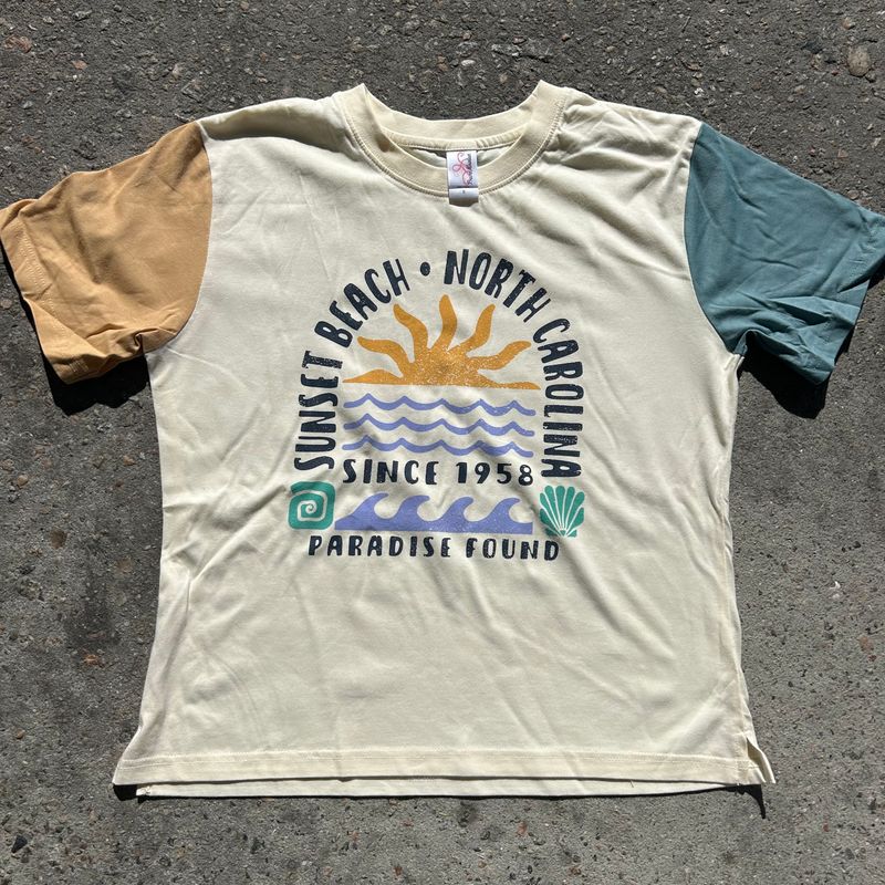 OHANA SUN WAVE COLOR BLOCK TEE