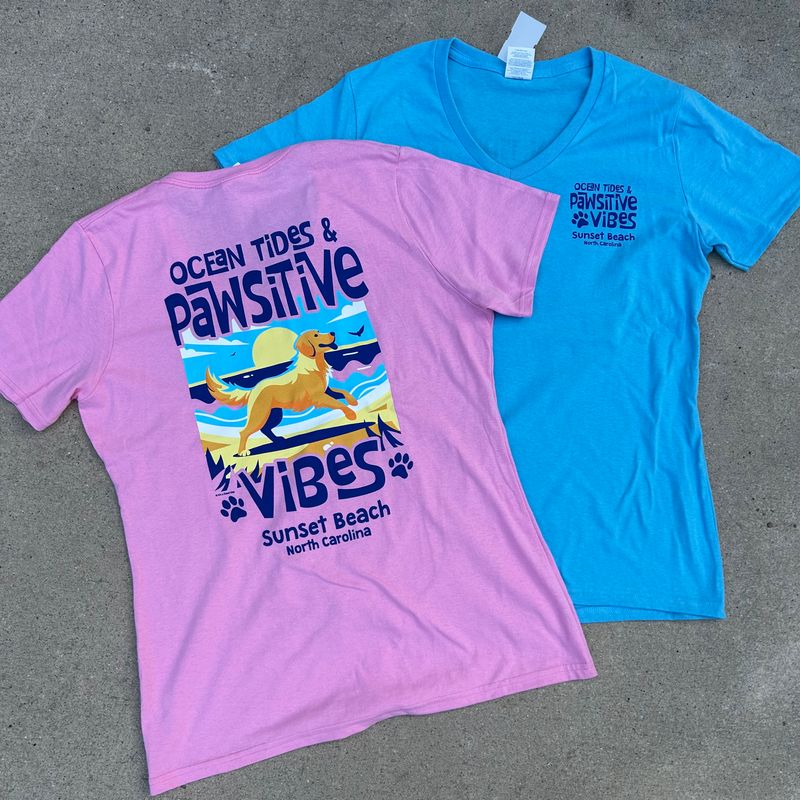 PAWSITIVE VIBES V-NECK TEE