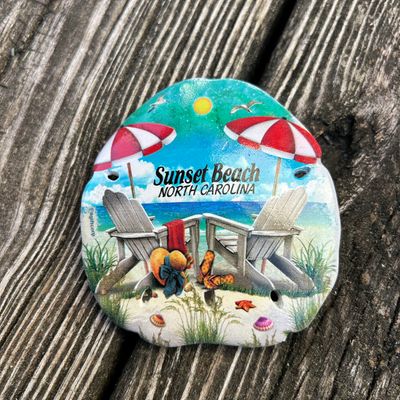 MAGNET BEACH CHAIRS 3" SAND DOLLAR