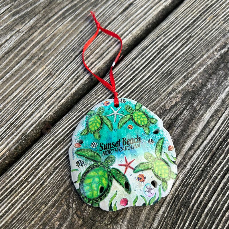 ORNAMENT SEA TURTLES 3" SAND DOLLAR