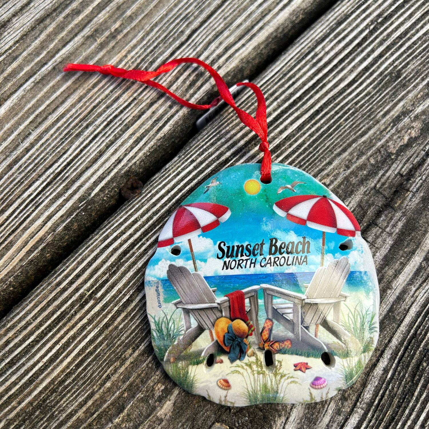 ORNAMENT BEACH CHAIRS 3" SAND DOLLAR