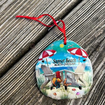 ORNAMENT BEACH CHAIRS 3" SAND DOLLAR