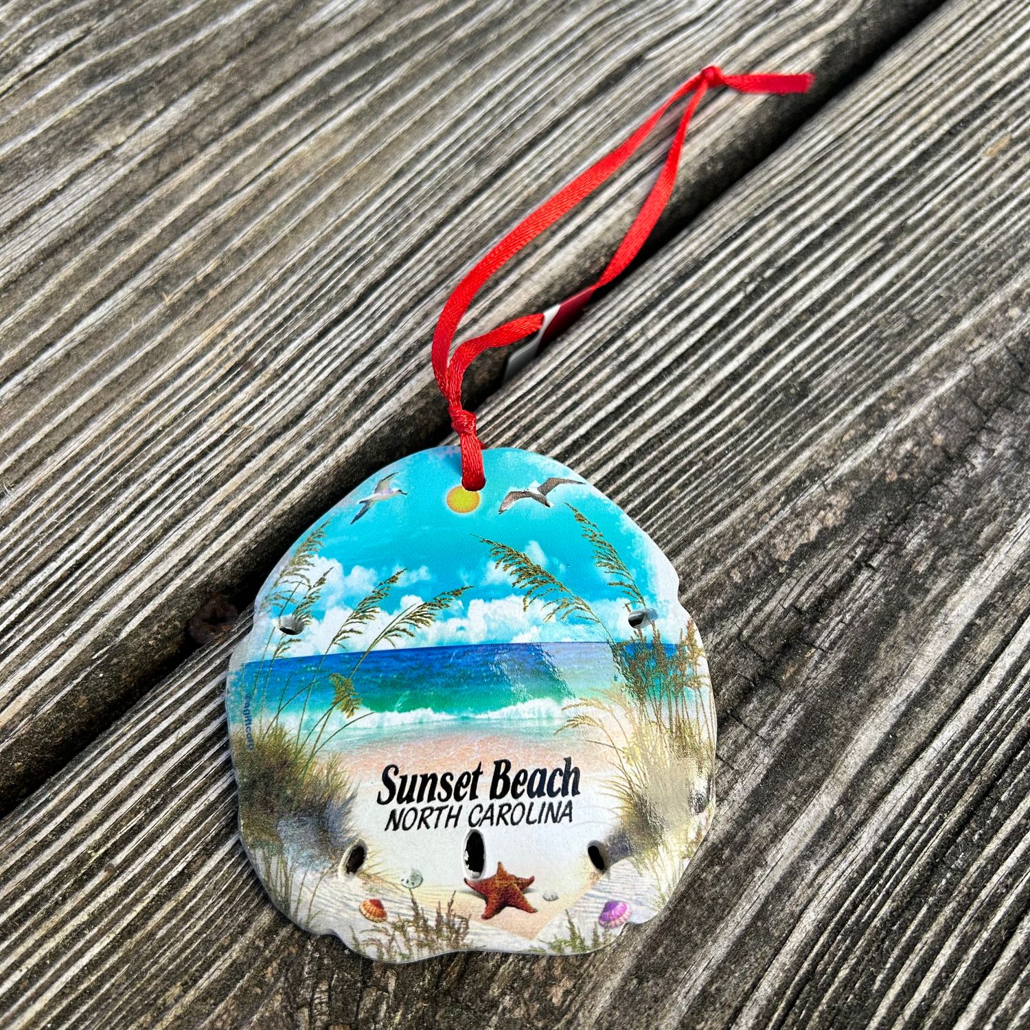 ORNAMENT SEA OATS 3" SAND DOLLAR