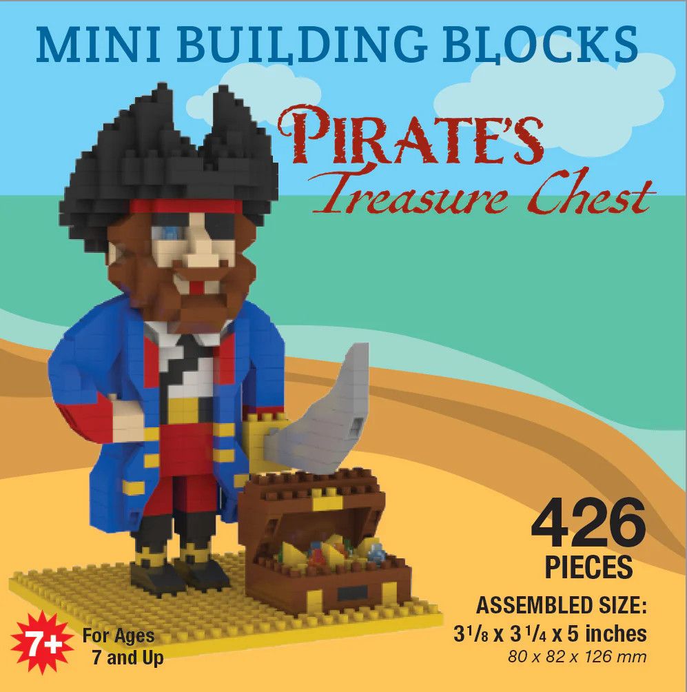 MINI BUILDING BLOCKS PIRATES TREASURE CHEST