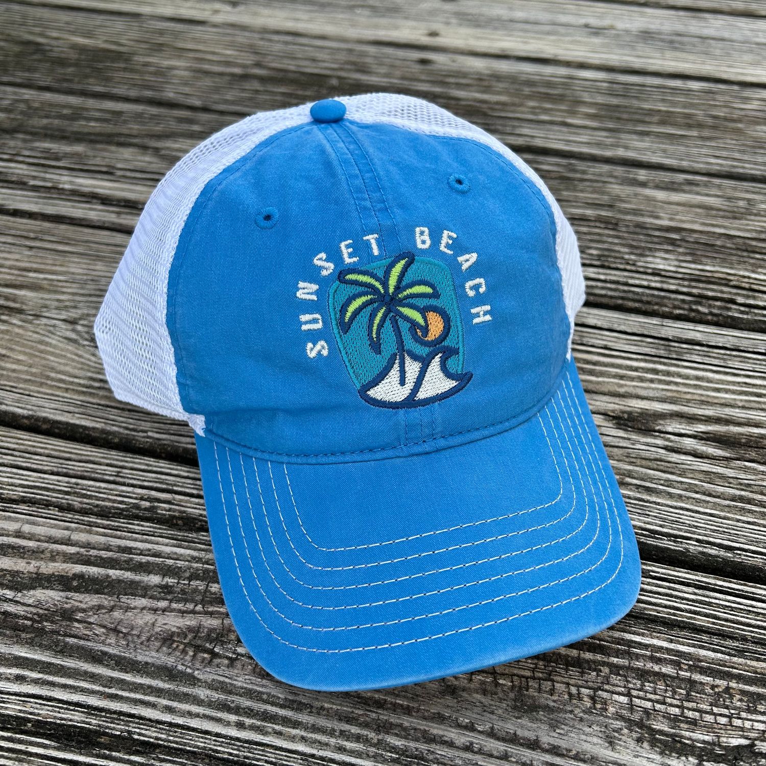 CAP BEACH APP ICON TRUCKER (ROYAL/WHITE)