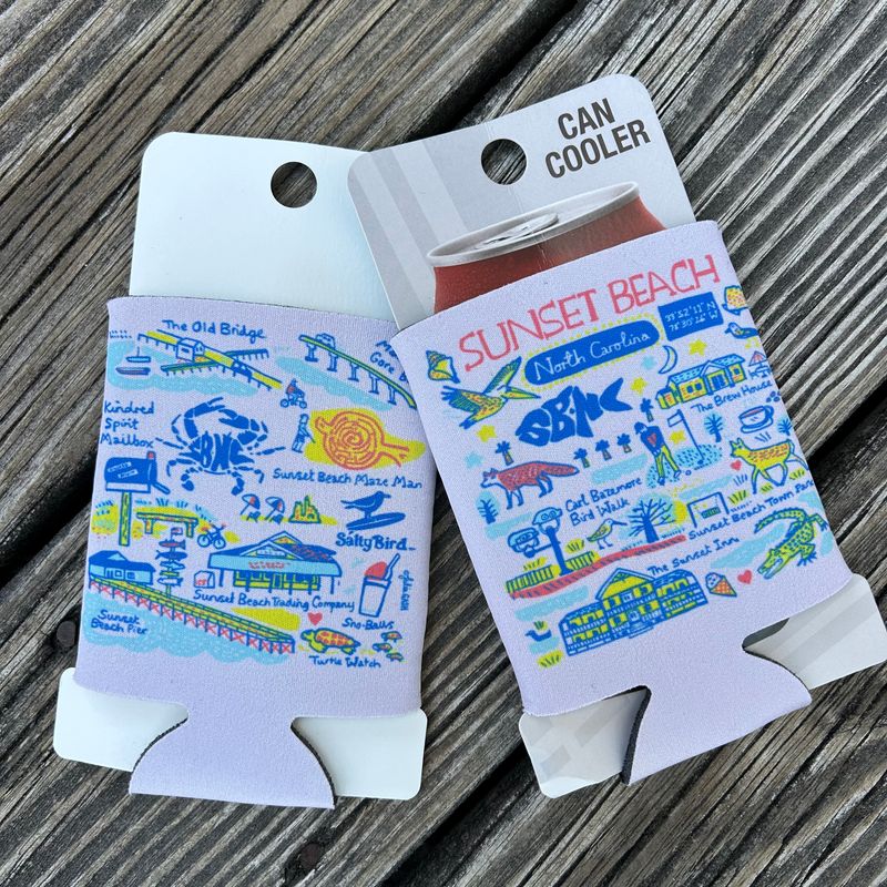 SUNSET DOODLES FLAT KOOZIE