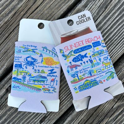 SUNSET DOODLES FLAT KOOZIE