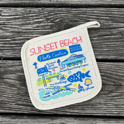 SUNSET DOODLES CANVAS POT HOLDER