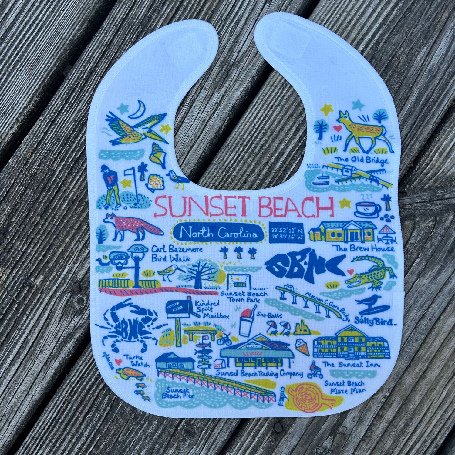 SUNSET DOODLES BABY BIB