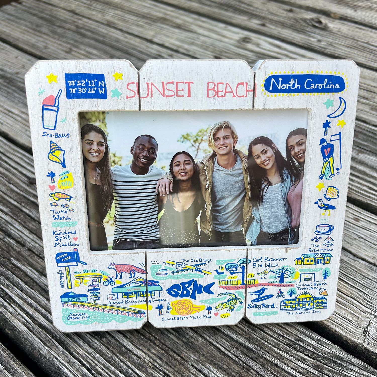 SUNSET DOODLES PIC FRAME (4" x 6")