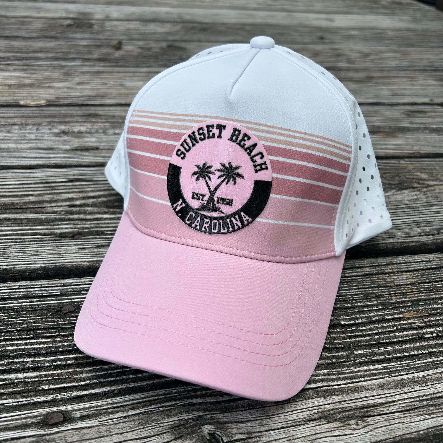 CAP CROSSED PALMS CIRCLE PERFORMANCE (PINK OMBRE)