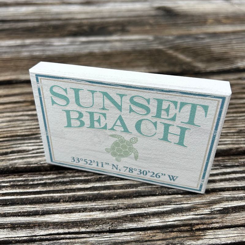 BLOCK MINI SUNSET BEACH GREEN TURTLE