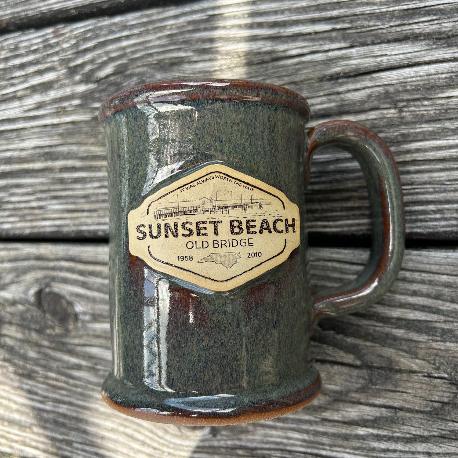 MUG OLD BRIDGE DIAMOND POTTERY (SS) SPANISH MOSS