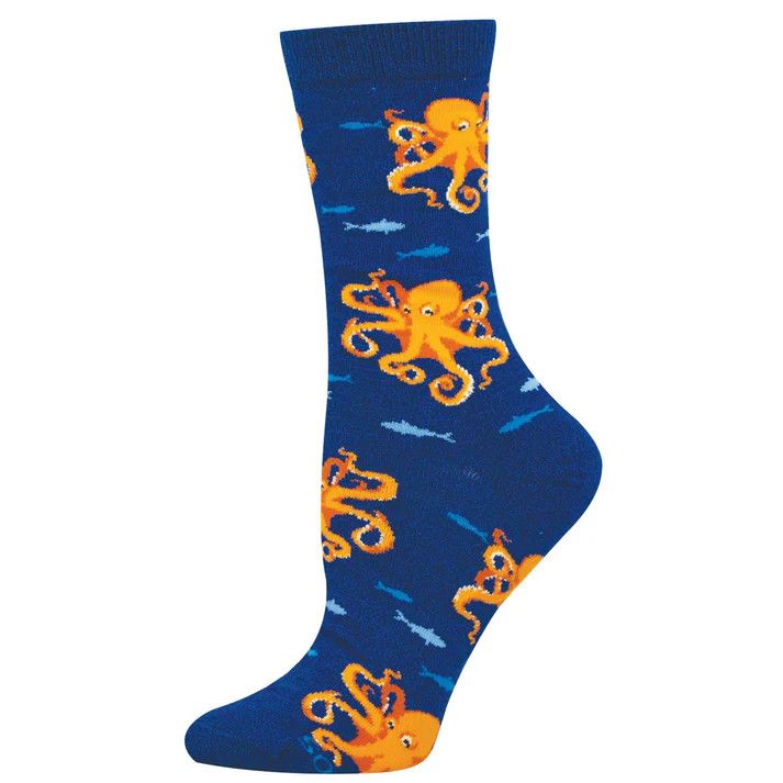 WOMENS SOCK OCTOPUSES RULE BAMBOO (HTH NAVY)