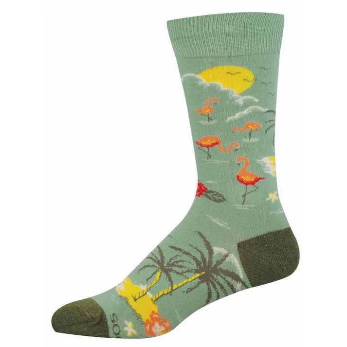 MENS SOCK BIRD'S EYE VIEW (GREEN)