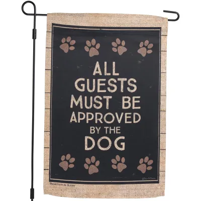 GARDEN FLAG ALL GUESTS APPROVED DOG GARDEN FLAG ALL GUESTS APPROVED DOG