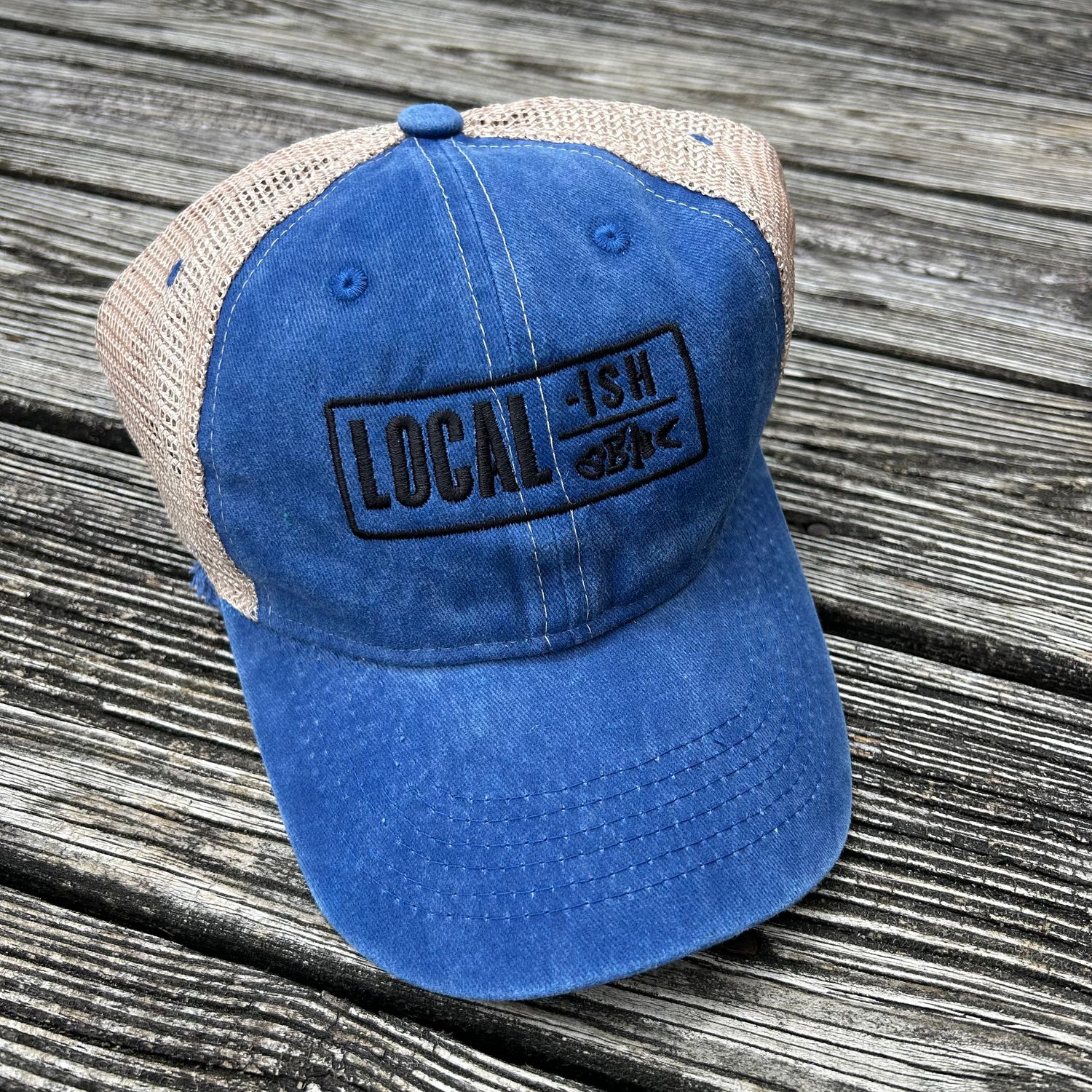 CAP SBNC FISH LOCAL-ISH TRUCKER (ROYAL/KHAKI)