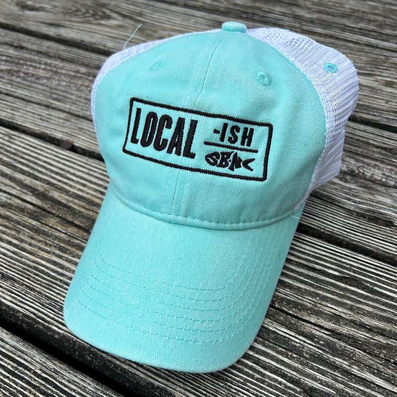 CAP SBNC FISH LOCAL-ISH TRUCKER (MINT/WHITE) CAP SBNC FISH LOCAL-ISH TRUCKER (MINT/WHITE)