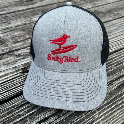 CAP SALTY BIRD BLACK MESH TRUCKER (RED ICON) CAP SALTY BIRD BLACK MESH TRUCKER (RED ICON)