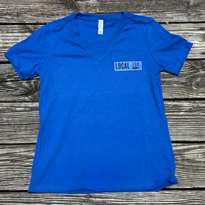 SBNC FISH LOCAL-ISH LADIES VNECK TEE