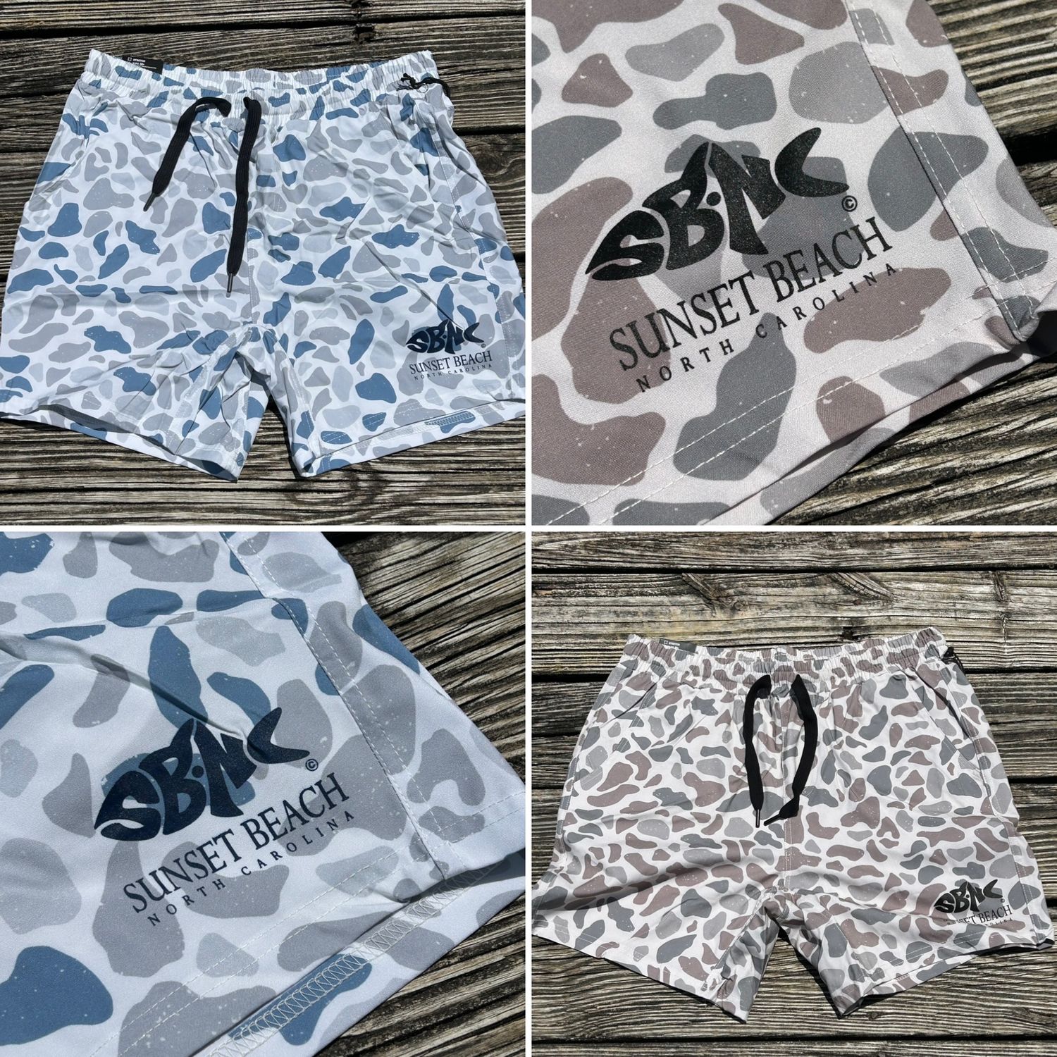 SBNC FISH CLASSIC CAMO HYBRID SHORTS