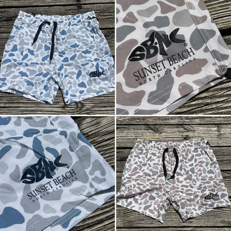 SBNC FISH CLASSIC CAMO HYBRID SHORTS