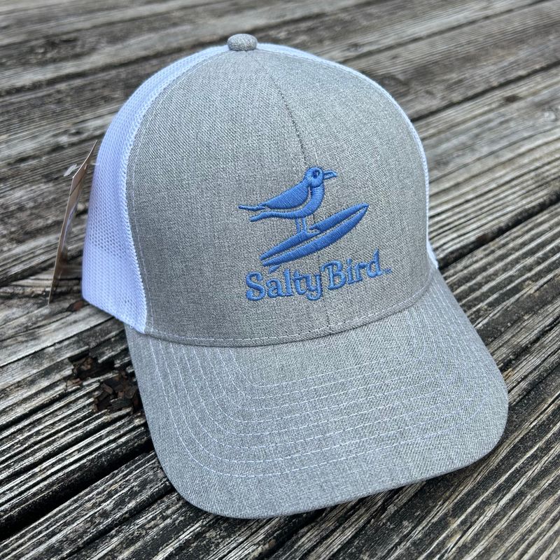 CAP SALTY BIRD WHITE MESH TRUCKER (SKY BLUE ICON)