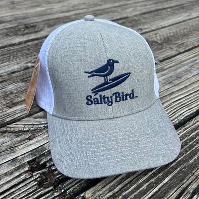 CAP SALTY BIRD WHITE MESH TRUCKER (NAVY ICON)