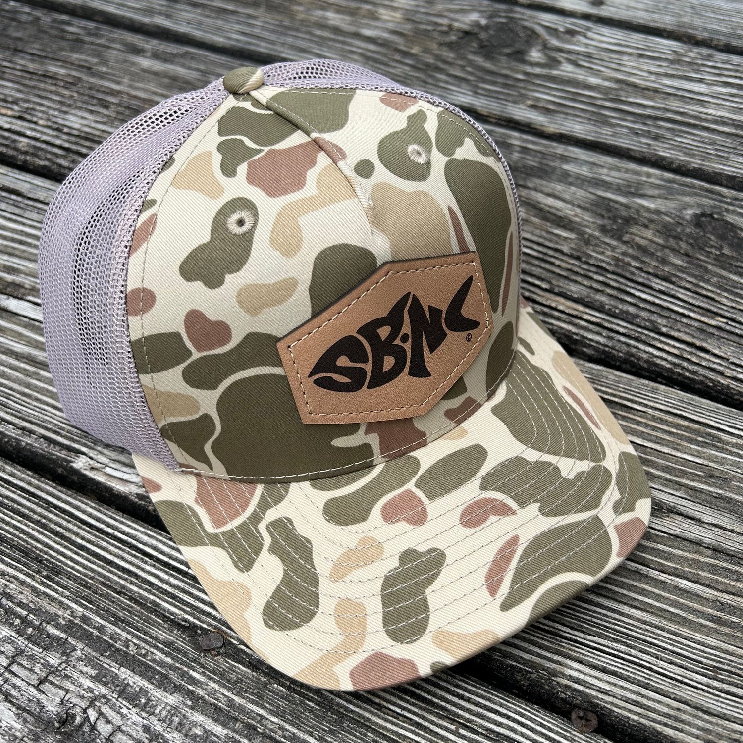 CAP SBNC FISH HEX PATCH HARVEST DUCK CAMO/LT TAN 112PFP