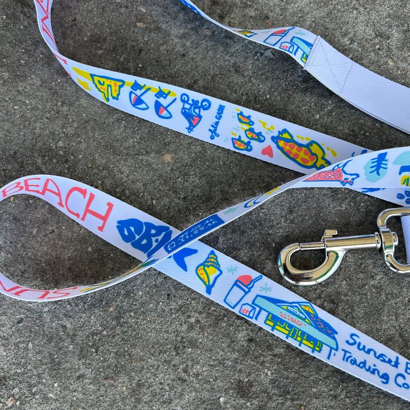 SUNSET DOODLES LEASH (5' + HANDLE &amp; CLASP)