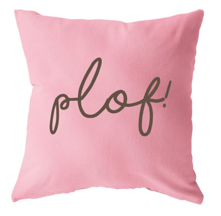 Buitenkussen plof roze 40x40 cm