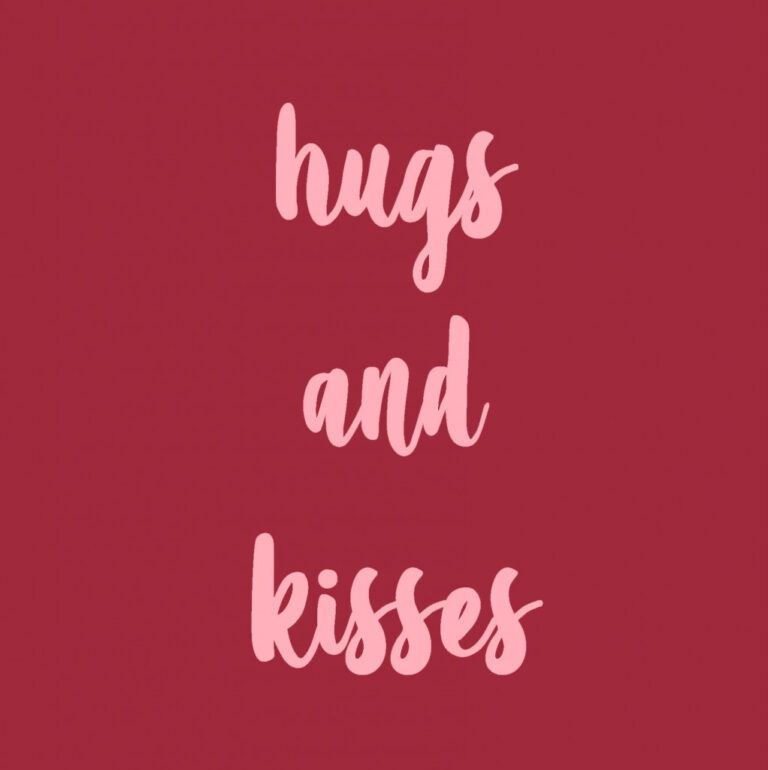Forex tegeltje bordeaux rood hugs 10x10cm