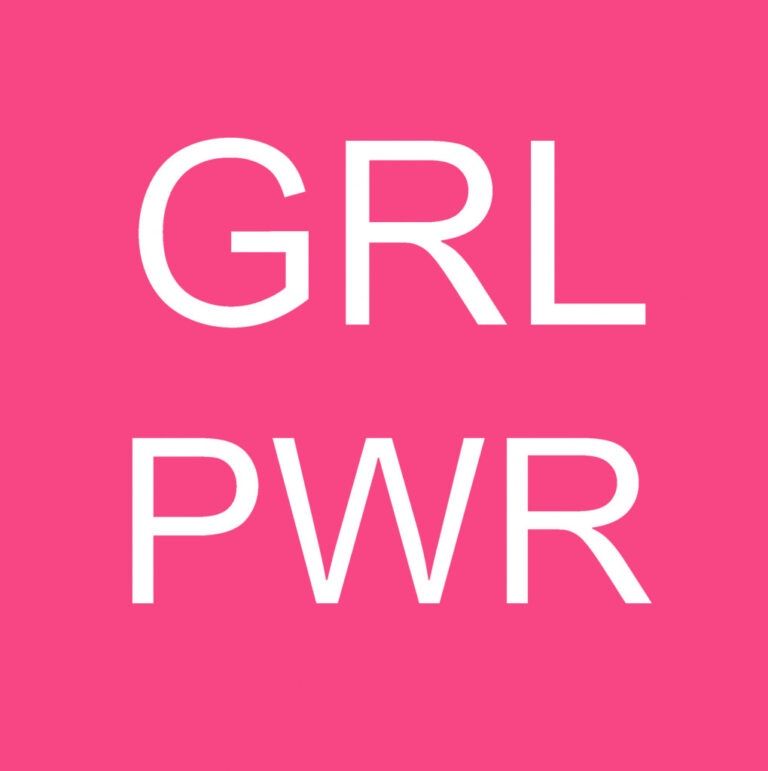 Forex tegeltje Girl Power felroze