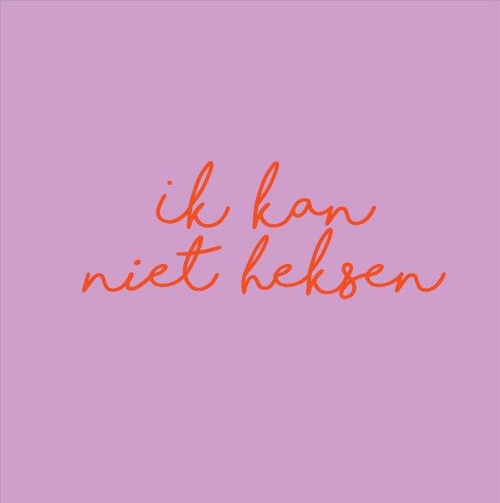 Forex tegeltje heksen lila 20x20cm