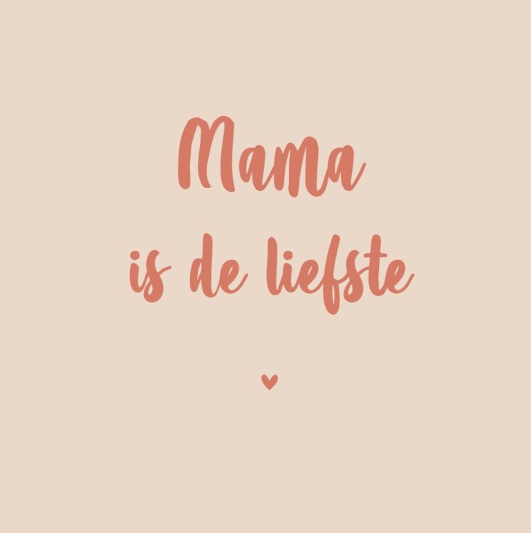 Forex tegeltje mama is de liefste 10x10cm