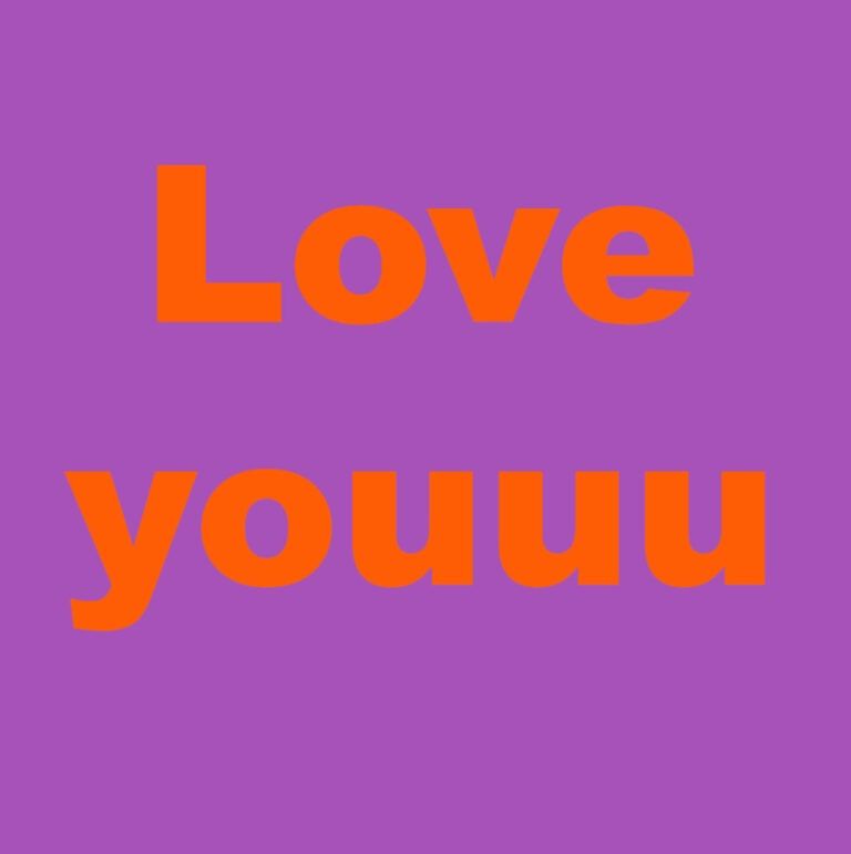 Forex tegeltje paars love youuu 10x10cm