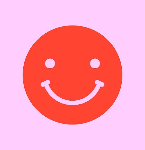 Forex tegeltje smile roze 20x20cm