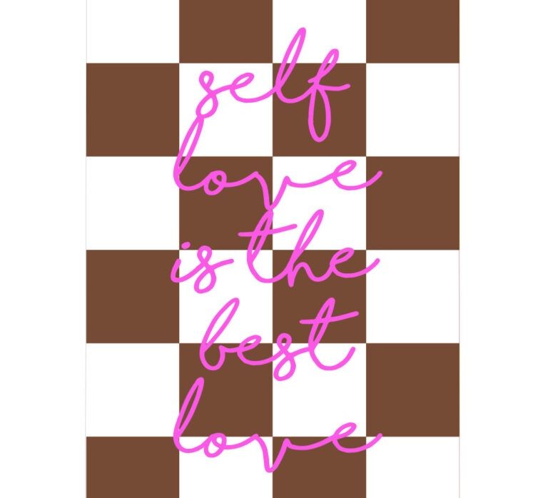 Papieren poster self love 30x40cm